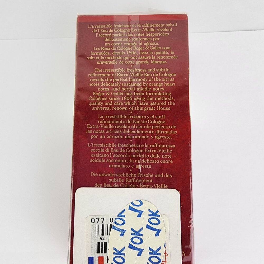 Roger & Gallet Paris Men's Eau de Cologne Extra-Vieille NIB SEALED 3.4 Fl Oz - Picture 2 of 2